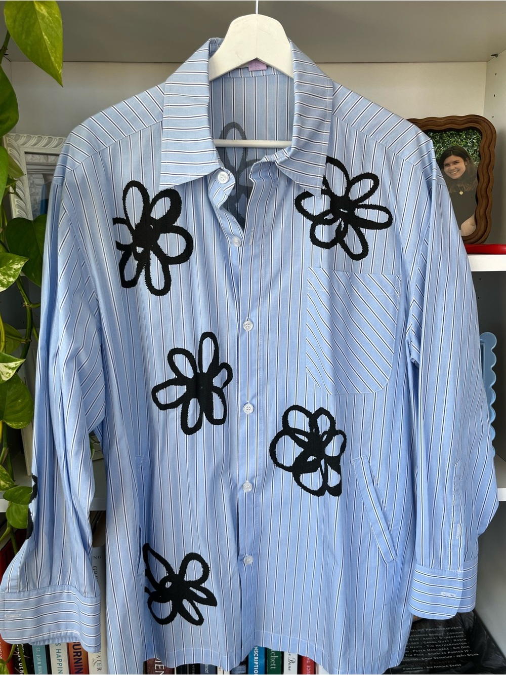 Unique Cotton Blouse With Pockets! Size L